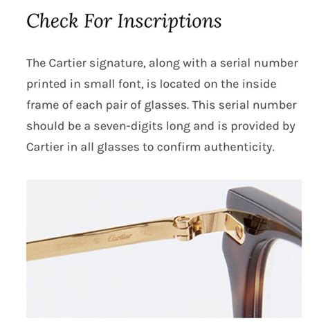 cartier sunglasses repair|cartier glasses serial number lookup.